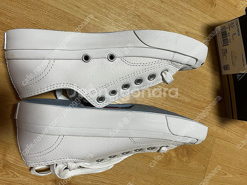 캔버스 잭퍼셀 레더 가죽 블랙 화이트 스니커즈 1S961​ 사이즈225--9