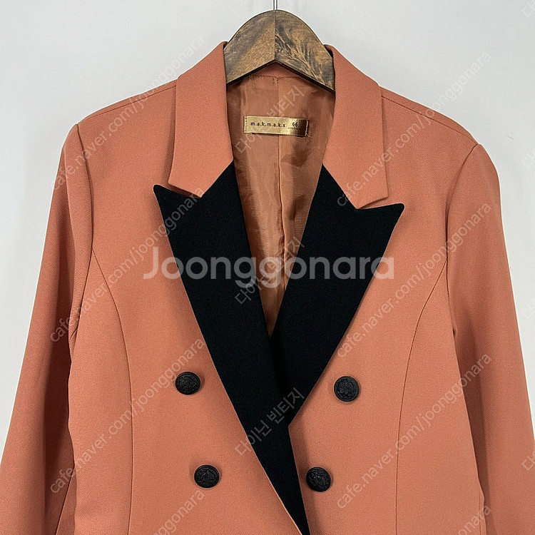 여성 배색 정장 자켓 (66 size / PINK)--4