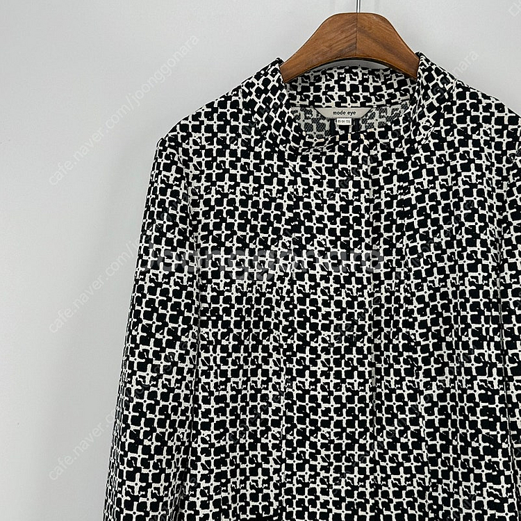 모드아이 체크 하프코트 자켓 (85 size / BLA...--2