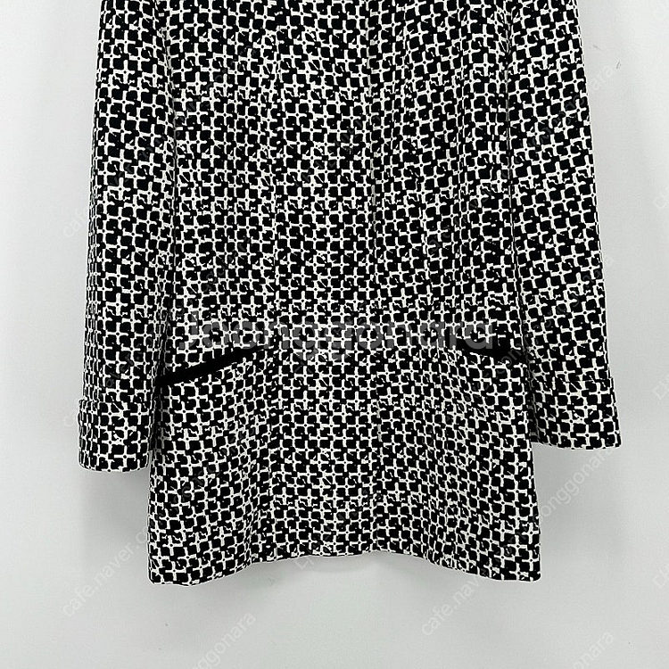 모드아이 체크 하프코트 자켓 (85 size / BLA...--5