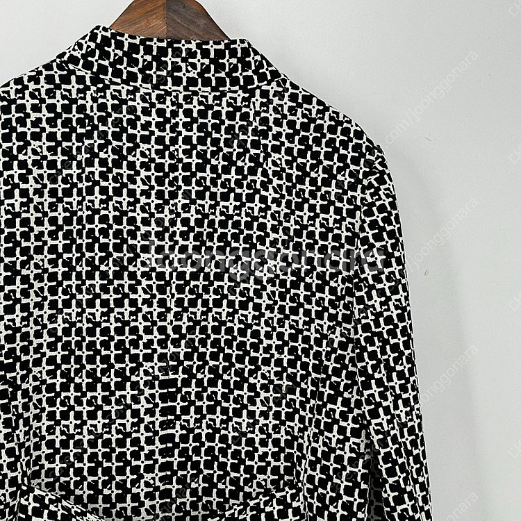 모드아이 체크 하프코트 자켓 (85 size / BLA...--7