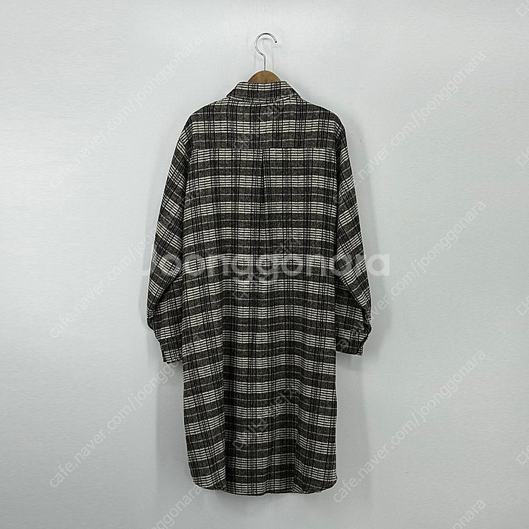 체크 롱 셔츠 원피스 (F size / BROWN)--1