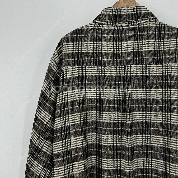 체크 롱 셔츠 원피스 (F size / BROWN)--6