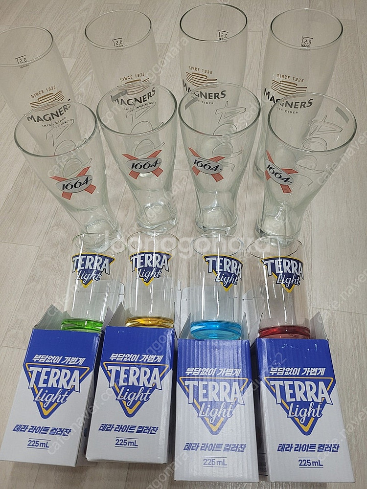 블랑 맥주잔 ,매그너스 맥주잔 , 테라 맥주잔 일괄판매--0