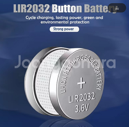 LIR2032 3.6V 리튬 코인 배터리 건전지, 차키...--0