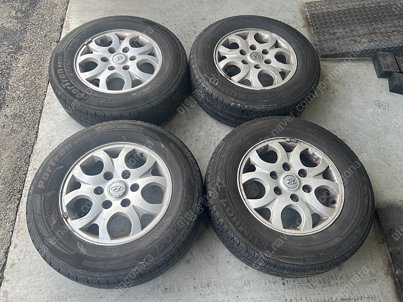 [판매] 스타렉스 16인치 중고휠타이어 팝니다.