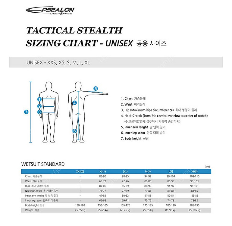 해루질 앱실론 5mm 수트 새제품(미개봉)--3