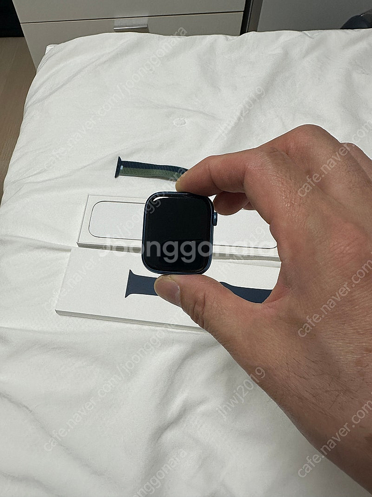 애플워치7 블루 셀룰러 46mm--1