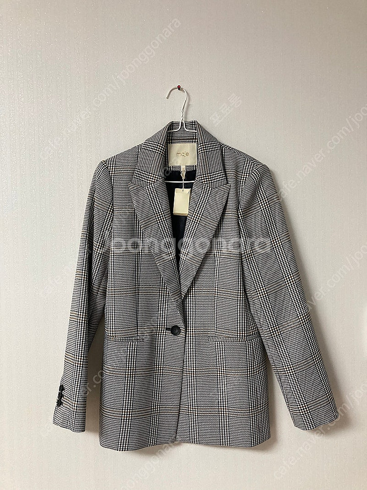 마쥬 비카르 체크 자켓 새상품--4