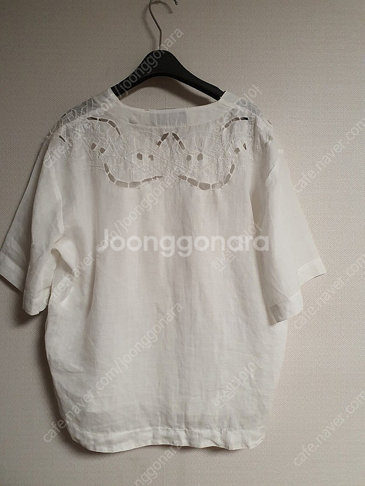 한섬 ROHE 레이스 펀칭 블라우스 44~55사이즈--9