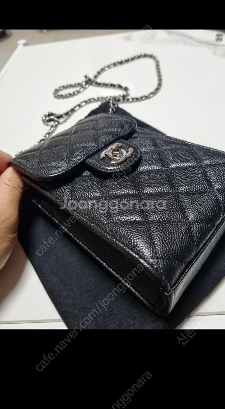 샤넬 폰케이스 백 30번대 샤넬 클래식 캐비어 핸드폰--1