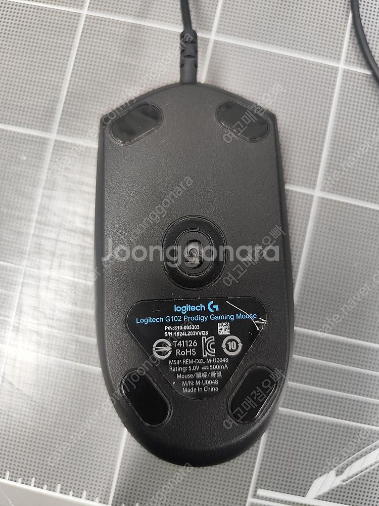로지텍 G102 게이밍 마우스 저소음 개조(블랙/화이트...--2