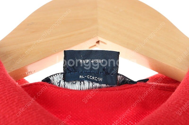 W(XS ) 폴로 랄프로렌 카라 긴팔티셔츠 레드 면 빅...--4