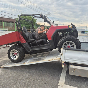 중고 폴라리스 4륜 사륜구동 사발이 사바리 4x4 화물 운반차