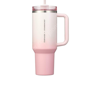 스타벅스 SS 스탠리 핑크 켄처 텀블러 1183ml(40oz), 핸들, 손잡이, 2024 여름 MD