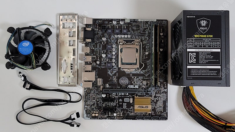 사무용 PC 컴퓨터 부품 (인텔 i3-6100, H110M-A, 삼성램, 파워) 팝니다.