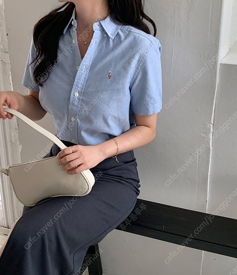 폴로 옥스포드 반팔 셔츠 (보이즈 XL-55~55반)
