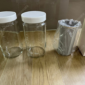 [새상품] 슬로운 콤부차 발효조 발효유리병 1000ml 2개, 스테인레스 티 스트레이너 1개 일괄