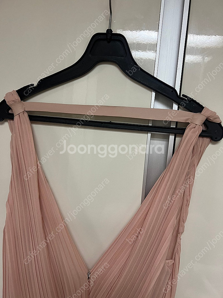 마쥬 핑크 플리츠 쉬폰 여신 원피스 민소매 요정 공주풍--9