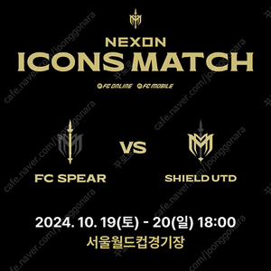10월20일 넥슨 아이콘 매치 2등석C 2연석 명당 양도