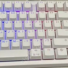 앱코 K995P V3 45g 무접점키보드 RGB 화이트색상