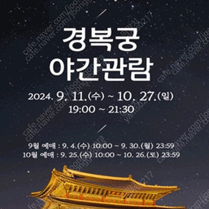 경복궁 야간개장 10/19 2장 삽니다