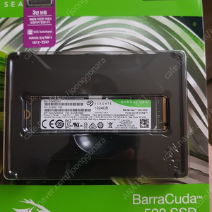 상품명 Seagate 바라쿠다 520 M.2 NVMe 1024GB SSD 팝니다