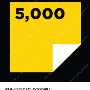 카카오페이지 5000캐시 팝니다