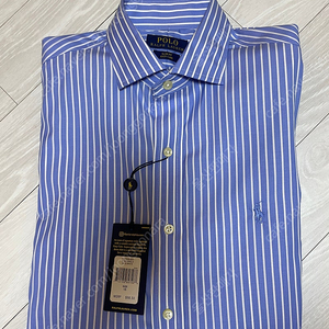 (판매) 새상품 폴로랄프로렌 드레스셔츠 블루 스트라이프 15/38 사이즈 M 사이즈 polo ralph lauren shirts