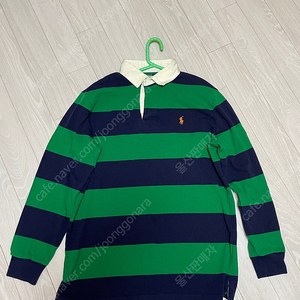 판매) 폴로랄프로렌 럭비티셔츠 네이비 그린 스트라이프 M 사이즈 polo ralph lauren shirts