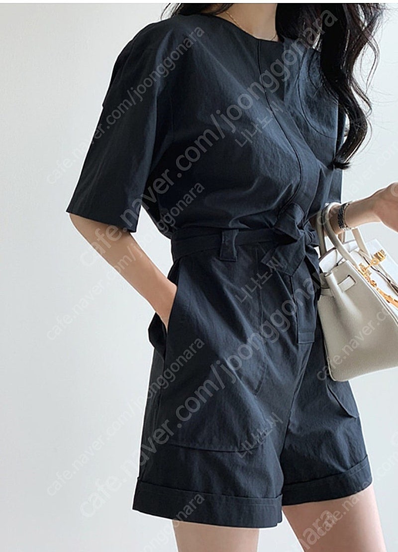 데일리룩 마인리본 점프수트