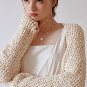 리엘 Nutty knit bolero (cream)