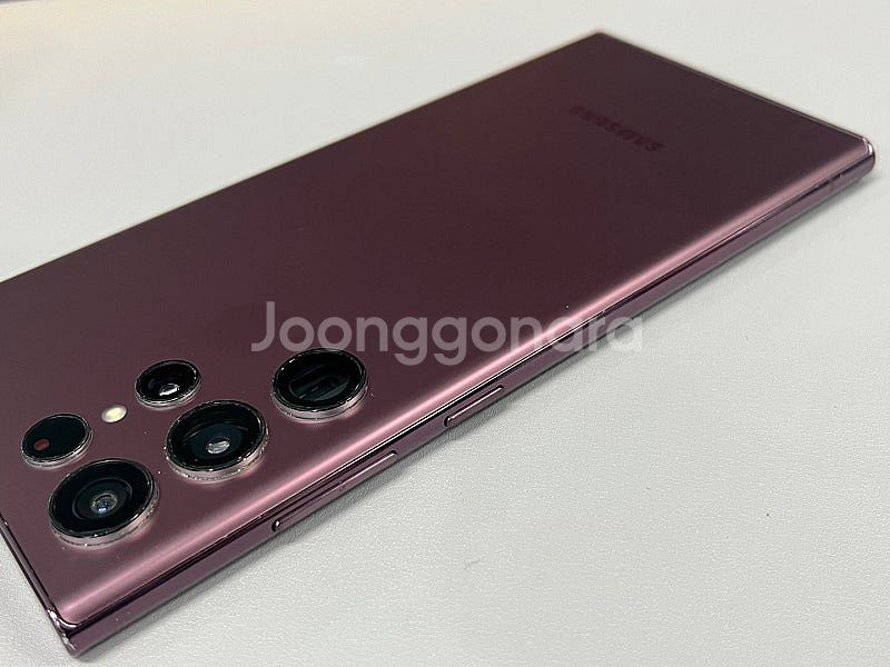 갤럭시S22울트라 버건디 256G 미파손단말기 상태좋은...--6