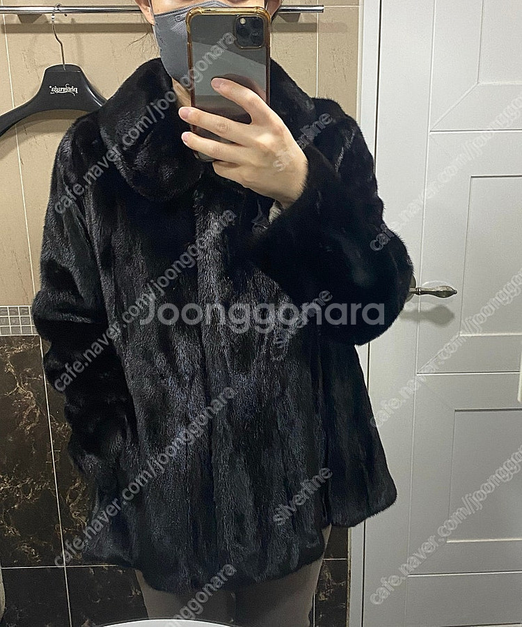 블랙그라마 밍크코트, 블랙그라마 밍크자켓 상태최상--9