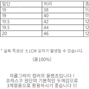 에치젠야 ECHIZENYA 노턱 팬츠 48사이즈 차콜그레이 택달린 새상품 판매