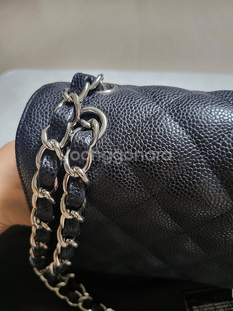 샤넬은장 캐비어 더블플립 라지--2
