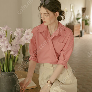 르니나 EVA cotton shirt_pink 새상품