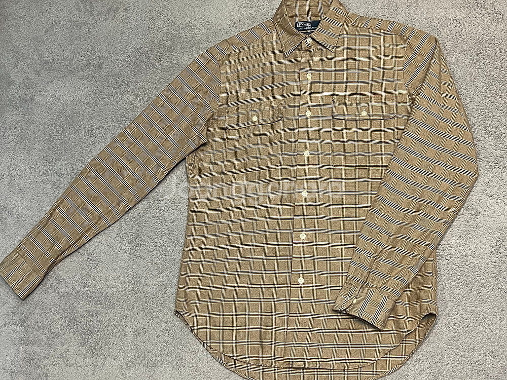 95-100 폴로 랄프로렌 그린 스트라이프 셔츠--3