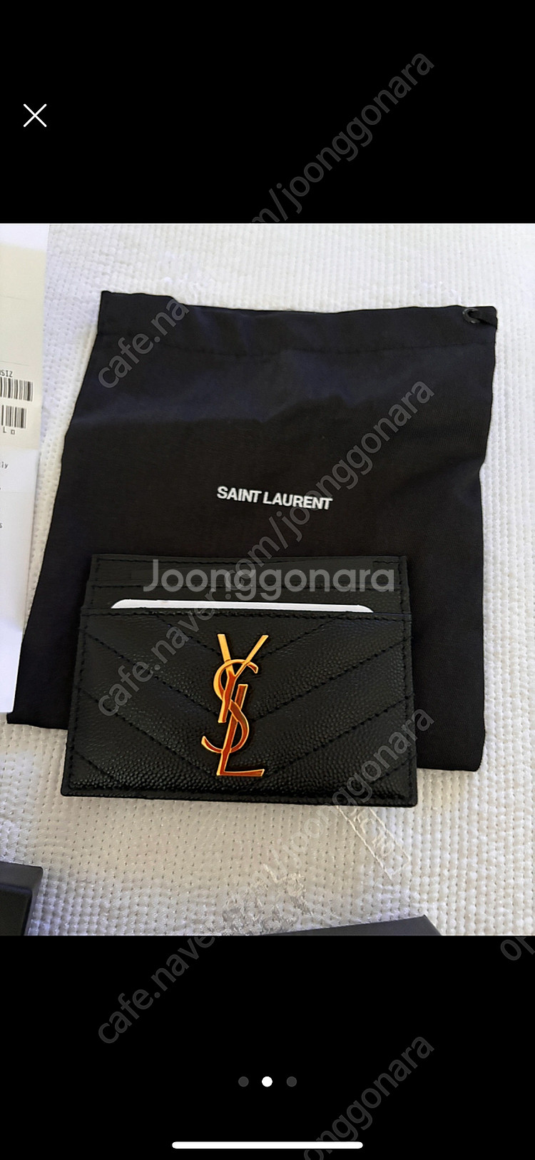 생노랑ysl 금장 카드지갑 카드홀더모노그램 마틀라세 미...--1