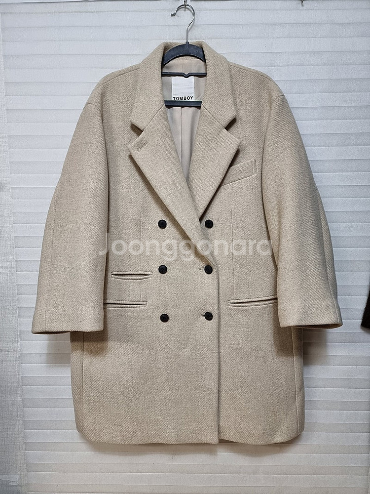 톰보이 더블 오버핏 코트--0