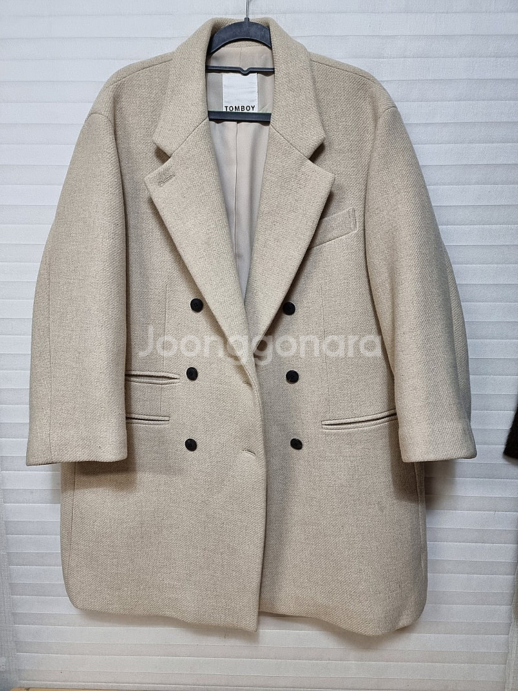 톰보이 더블 오버핏 코트--2