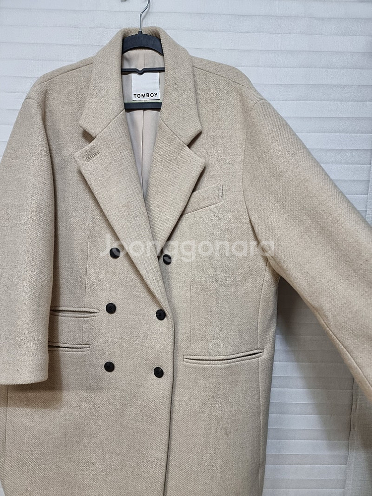 톰보이 더블 오버핏 코트--4