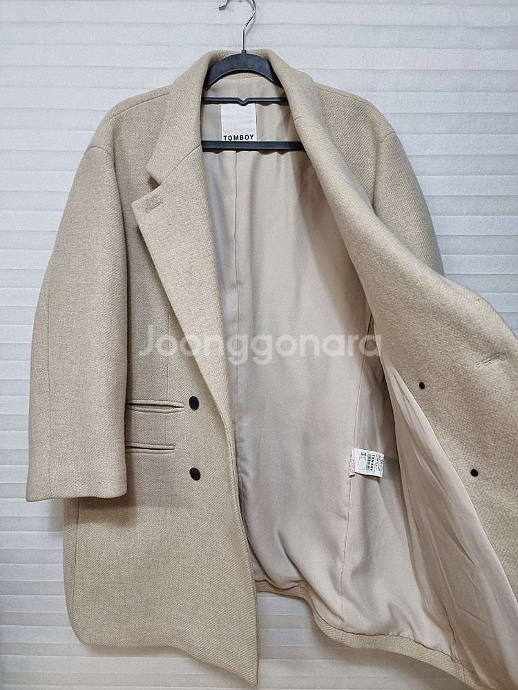 톰보이 더블 오버핏 코트--5