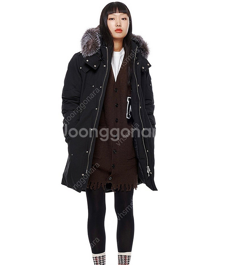 무스너클 롱패딩 스틸링 파카 여우퍼 s사이즈 29에 팝니다--2