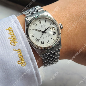 [정품] 롤렉스 데이저스트 버클리 아이보리 다이얼 소장품 빈티지 (Rolex Datejust Engined-Turned Buckley Ivory NOS)