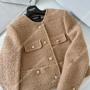 마이아이코 Classic Bouclé Wool Jacket, Camel