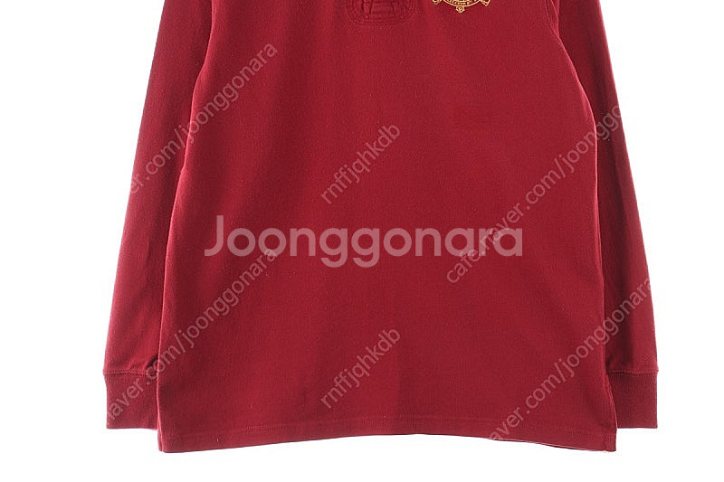 (L) 폴로 랄프로렌 카라 긴팔티셔츠 럭비 버건디 아메...--2