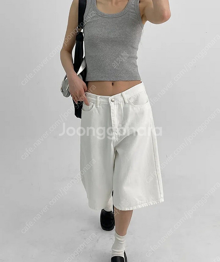 블랙업 버뮤다 팬츠 라지--1