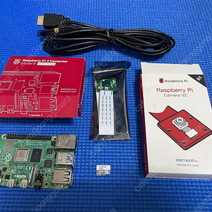 라즈베리파이 Raspberry Pi 4 B, 방열케이스, 카메라V2, SD카드32GB, microHDMI cable 세트 택포 6.5만원