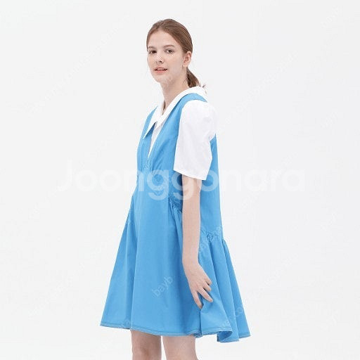 한섬 sjyp 솔리드 딥 브이넥 원피스 바스락 코튼 나...--2